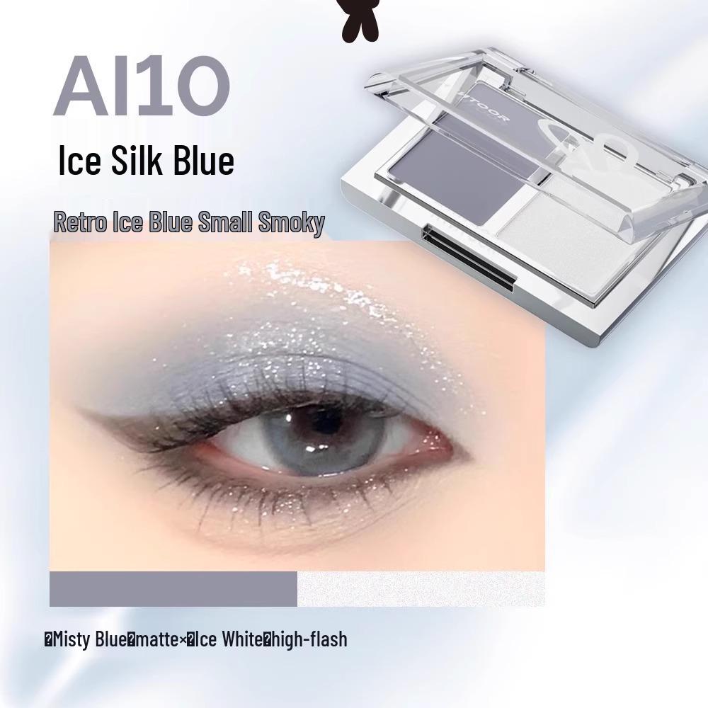 HYNTOOR Two-Color Matte Purple & Earth Tone Eyeshadow Palette 2025