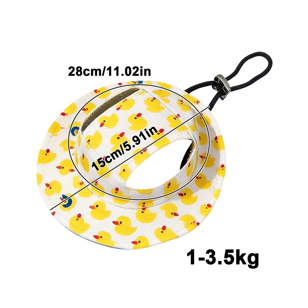 Dog Sun Hat  Adjustable Dog Hat Cute Print Caps Pet Sun UV Protection Hat for Walking Outdoor Activities Hats for Dogs  Cats