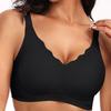 European and American Seamless Jelly Soft Support Wireless Gathered Bra