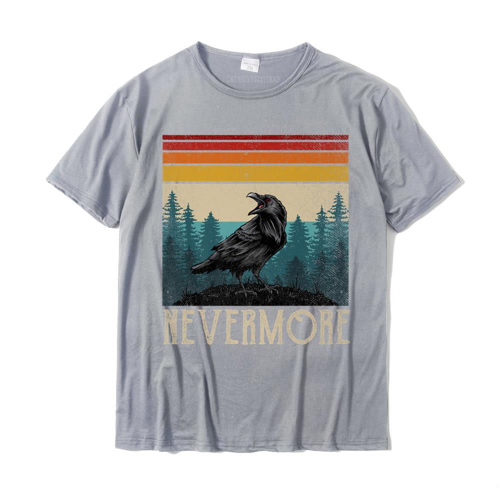 Vintage Nevermore Shirt Edgar Allan Poe The Raven Premium TShirt T Shirt Fitted Gift Cotton Unisexs T Shirt Gift
