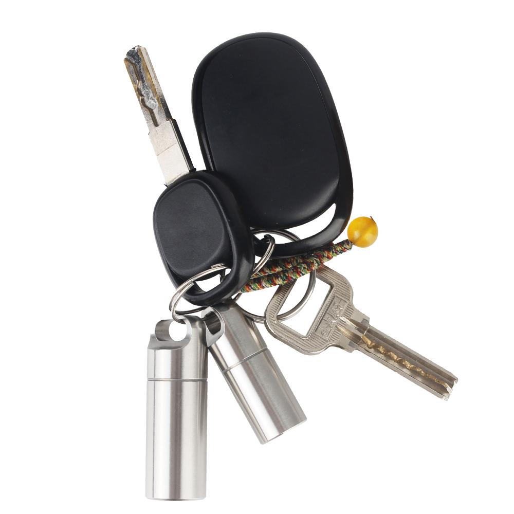 S M L Pill Storage Box Metal Phial Pill Case Portable For Firstaid Camping Pendant Medicine Boxes Waterproof Stainless Steel