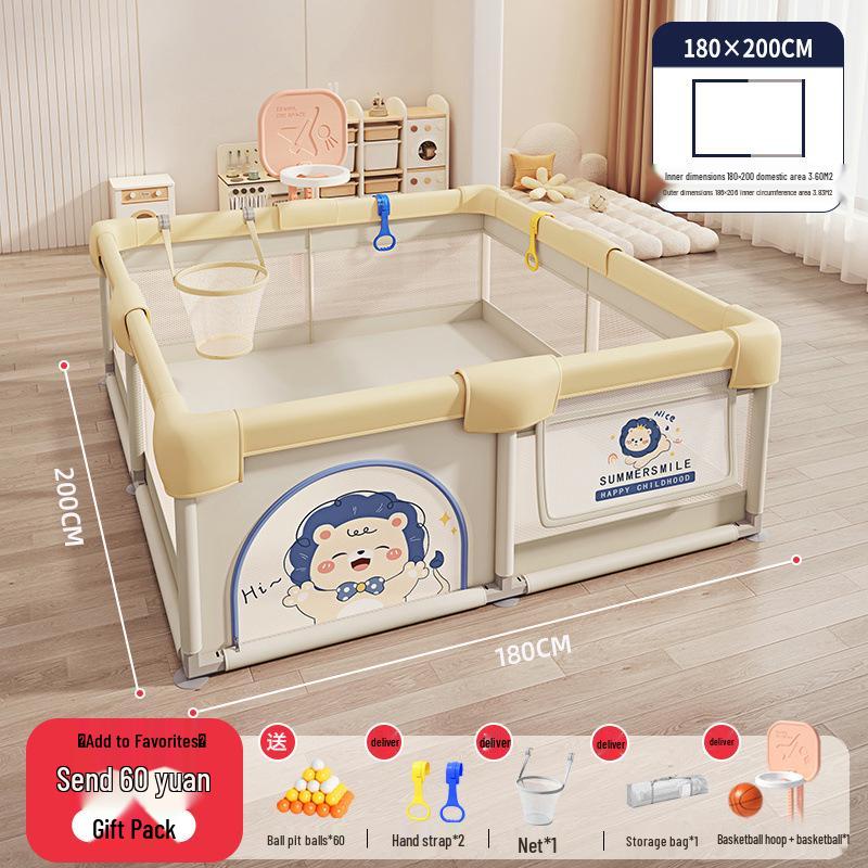 Indoor Baby Playpen & Crawling Mat: Safe Protective Fence & Walker