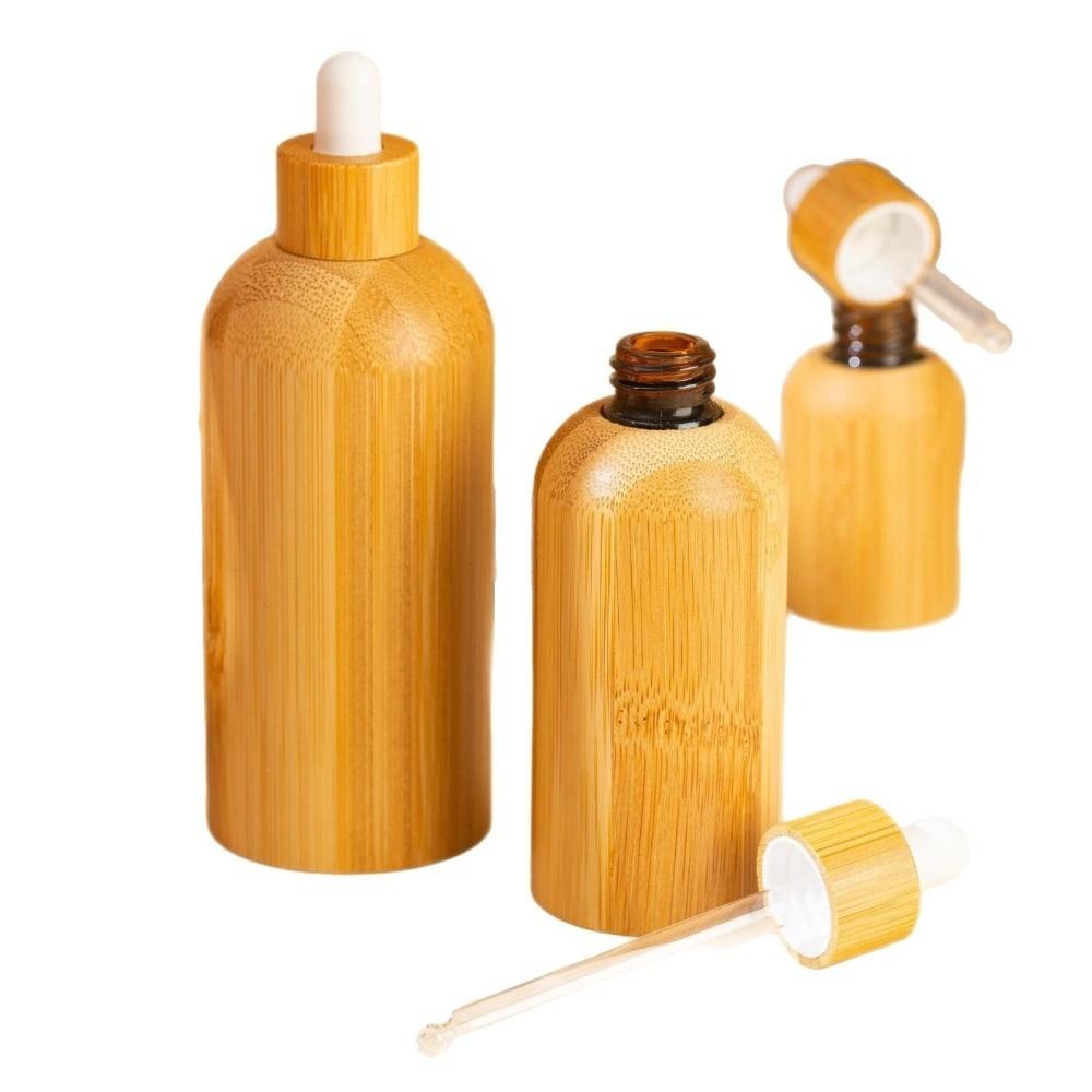 Bamboo Bamboo Dropper Bottles 10ml-30ml Cosmetic Sample Container  Makeup Cosmetic