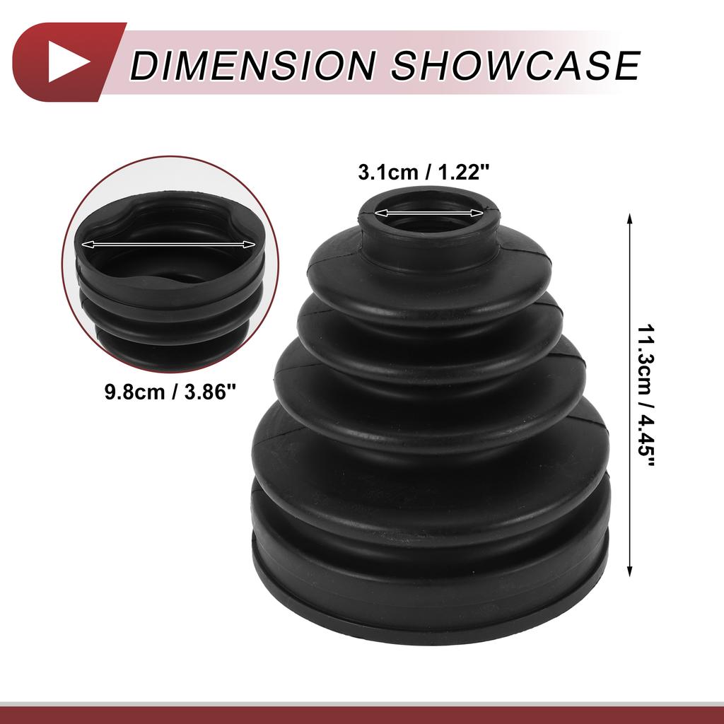 X Autohaux 1 Set CV Joint Boot Kit for Toyota 4Runner 1996-2002 Inner Constant Velocity Joint Boot W/ Clamps No.0443835040