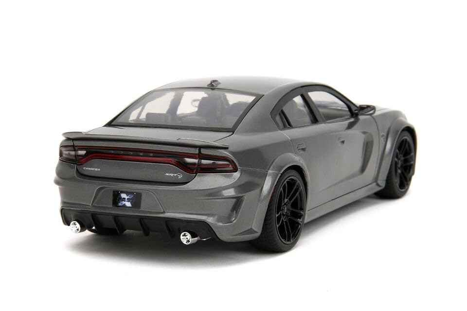 JADA TOYS 1/24 Scale Fast & Furious X Dodge Charger SRT Hellcat 2021 F&F X Charger Diecast Model Car, Gray [Parallel Import]