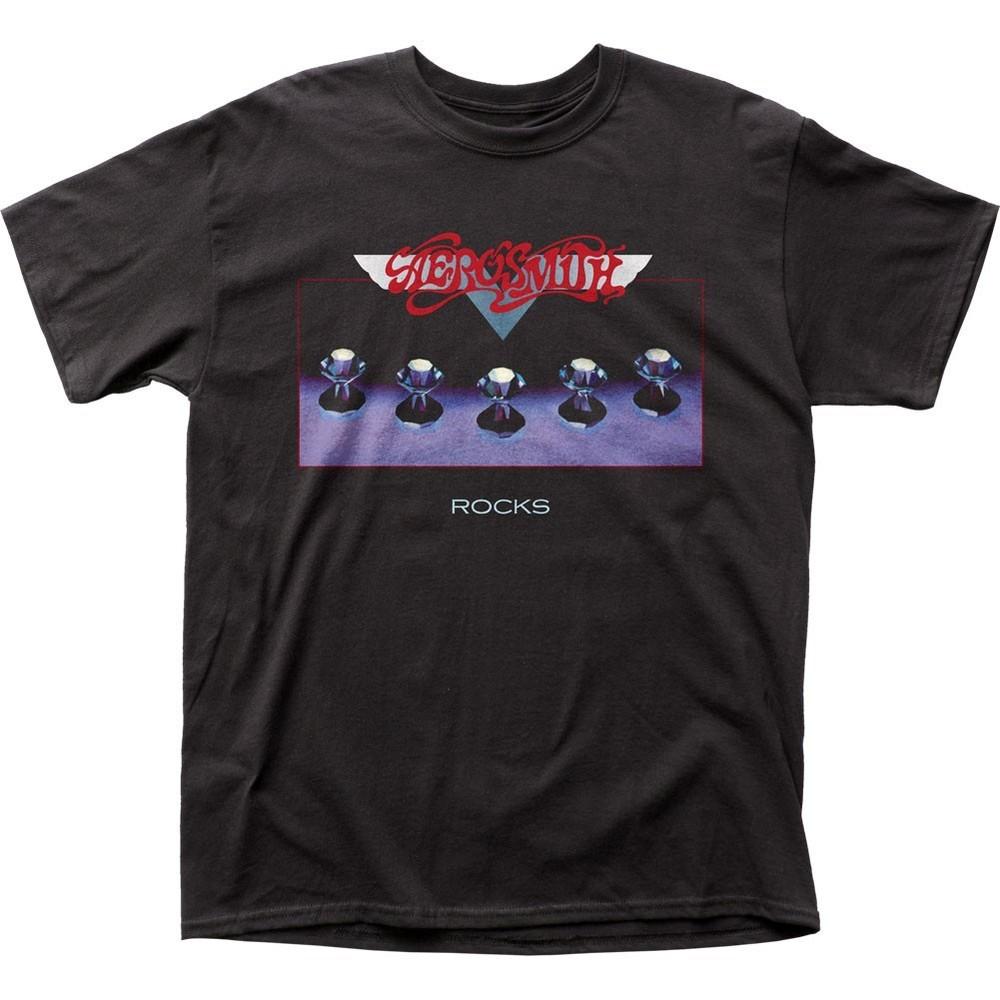 Aerosmith Rocks Mens T Shirt Music Classic Concert Rock Roll Band Tee New Black Unisex T-Shirt Graphic Tee XL