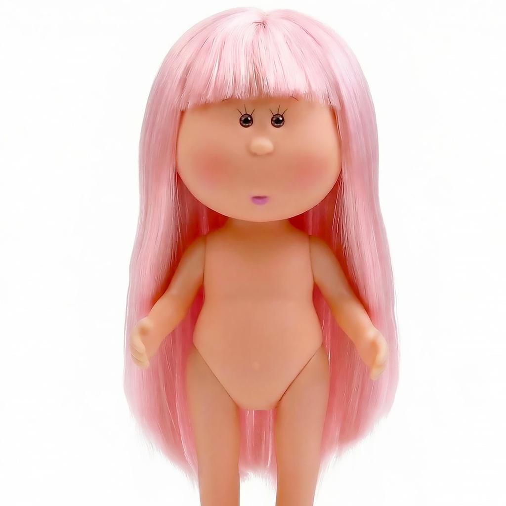 Girls Toy Curly Hair 24Cm Bean Eye Vinyl Doll Dress Up Dark Skin Mia Potato Dolls Movable 24Cm Action Figure Body Children Gift