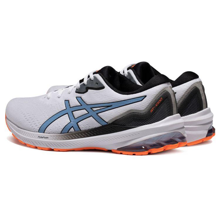 Asics GT-1000 11 Stability Fabric Synthetic Leather Low Top Running Shoes Men Sneakers White Blue 1011B356-100