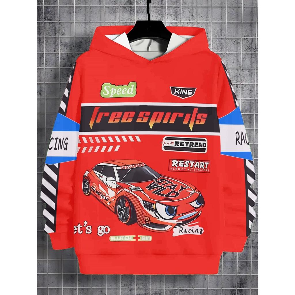 Spring Hoodies Truck Tractor 3D Print Streetwear Boy Girl Fashion Sweatshirts Oversized Hoodie Kids Pullovers Children Tracksuit