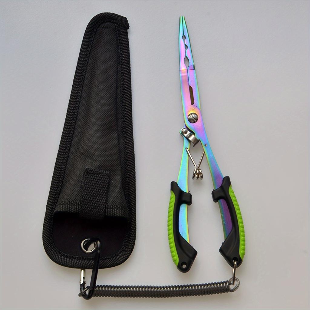 Multifunctional Fishing Pliers Ergonomics Anti-slip Lure Pliers Straight Nose Color Titanium Tied Hooks Angling Equipment