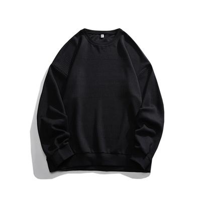 Spring New Style Hong Kong Style Personalized Jacquard Sweatshirt Men's Top T-shirt Jacket Men's Loose Pullover Inner Sweatshirt