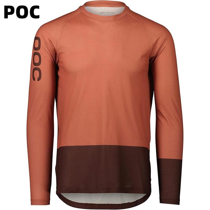 POC Long-Sleeve Off-Road Bicycle riding suit Quick-drying T-shirt BMX DH Bicycles Clothes Woman Men's Motocross Long Sleeve