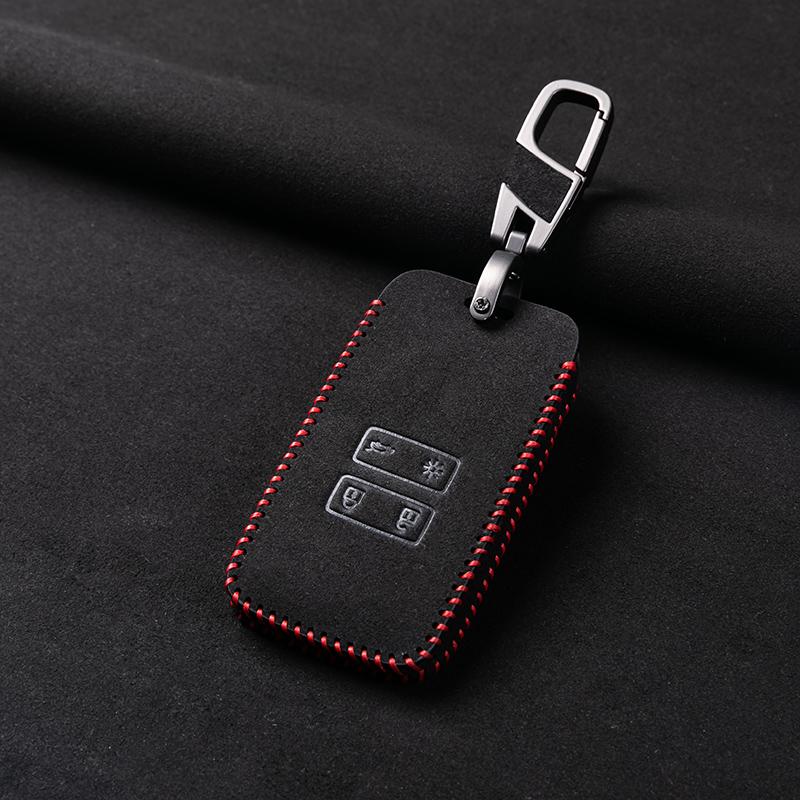 New Leather Car Key Case Cover For Renault Duster Captur Clio Logan Megane Rs 1 2 3 4 Koleos Scenic Nema Fluence Zoe Accessory