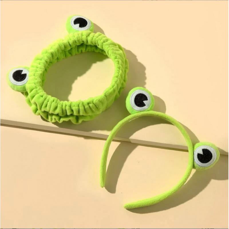 Cute Frog Headband for Women's Face Washing & Makeup - Cartoon Style