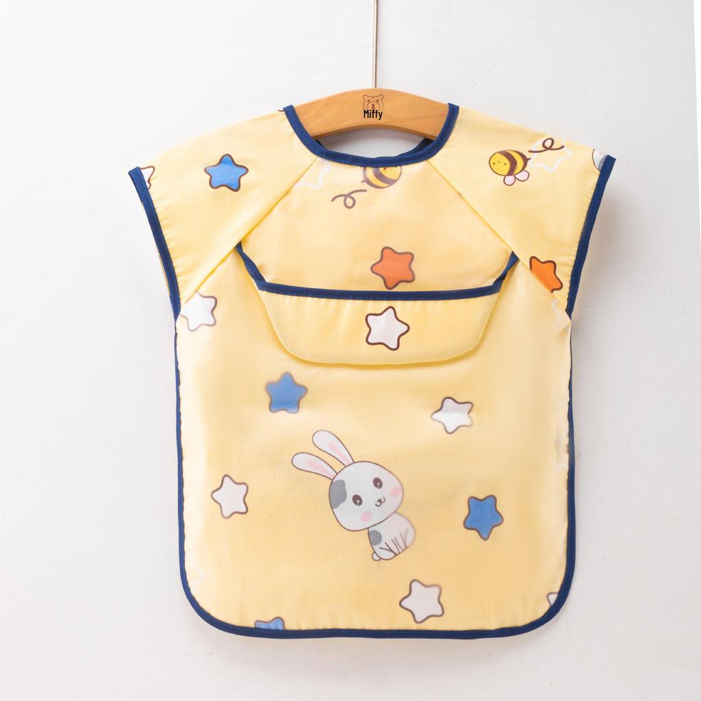 Summer Baby Bibs & Aprons - Thin Cotton, Waterproof, Stain-proof, Back-wear Coveralls
