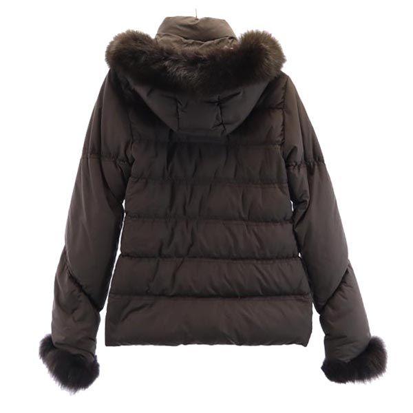DUVETICA Circe with fox fur down parka 38 Brown Jacket Women Used