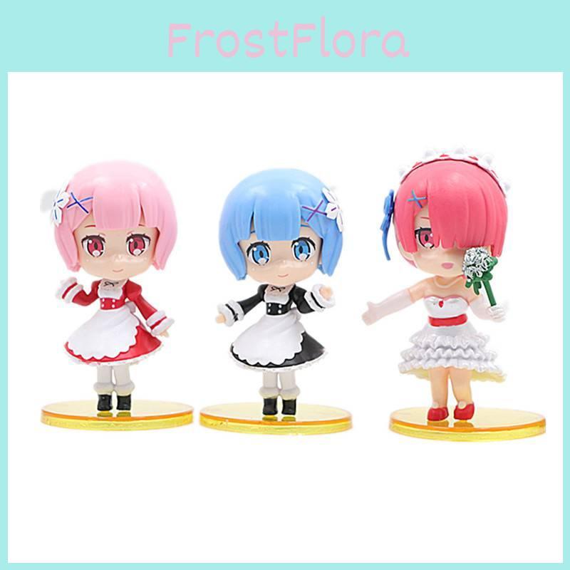 Stylish 6 Set Rem And Ram Anime Figures From Re Life In A Different World From Zero