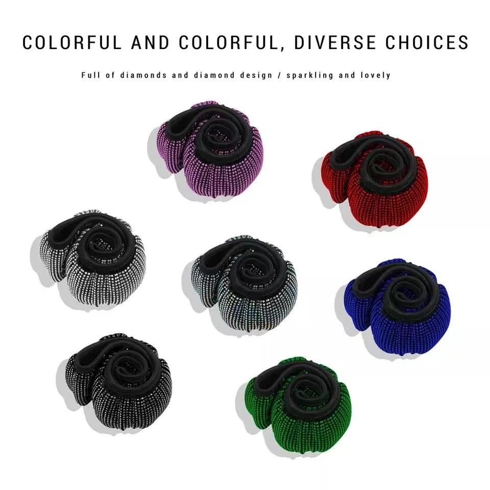 Bling Bling Diamond Rhinestones Car Steering Wheel Cover 37/38cm Auto Interior Accessories Women Case Car Styling Four Seasons