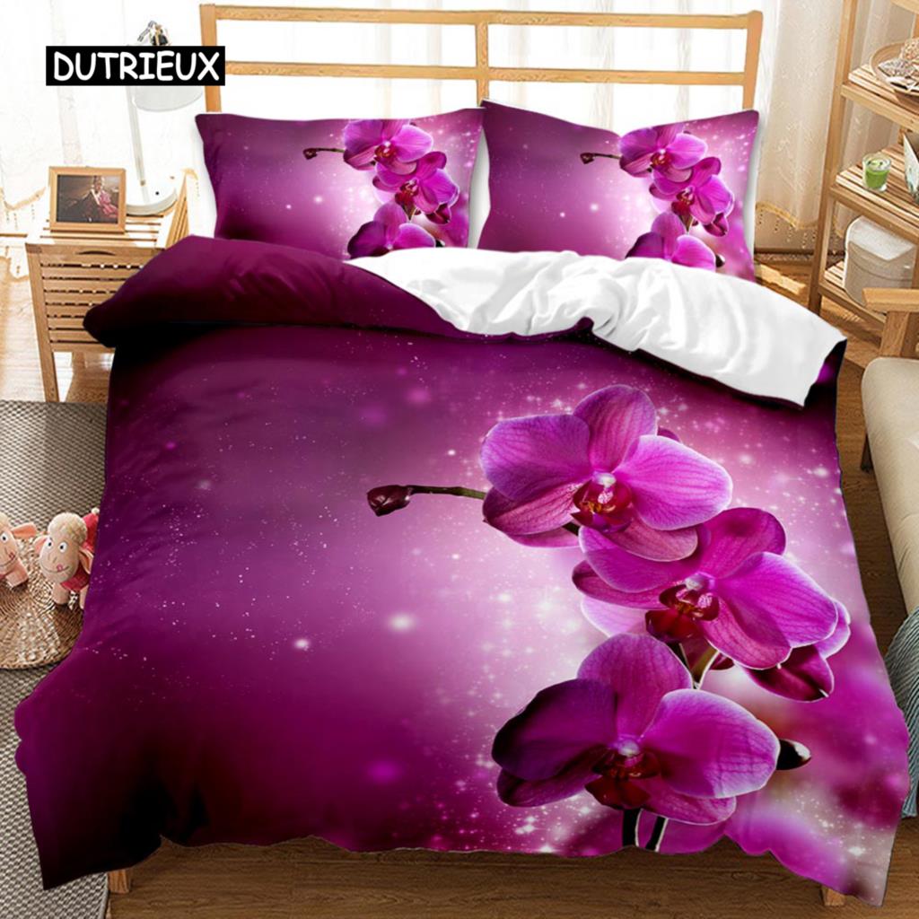 Chrysanthemum Duvet Cover Blooming Floral Branches Botanical Natural Bedding Set Flower Queen King Size Polyester Qulit Cover