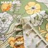 1PC NAPEARL French Retro Floral Printed Curtains Pastoral Style Tassel Edge Semi Blackout Curtains for Bedroom Living Room Window Home Decor
