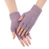 Botvotee Y2k Accessories Sleeves for Women Arm Warmers Fashion Pink Winter Warm Knit Half Finger Gloves Cute With Fourchettes