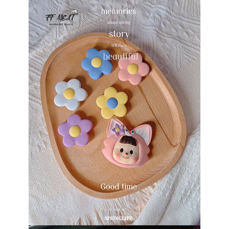 

Car Air Freshener Cute Little Fox Doll Head Car Dashboard Vent Diffuser Stone Decoration Trendy Gift for Women Pink Heart (Essential Oil 5ml)