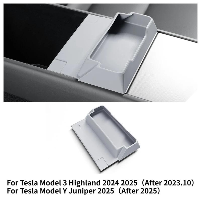 Central Armrest Storage Box for Tesla Model 3 Y Highland Juniper 2025 Car Glasses Phone Storage Case Multi Functional Accessorie