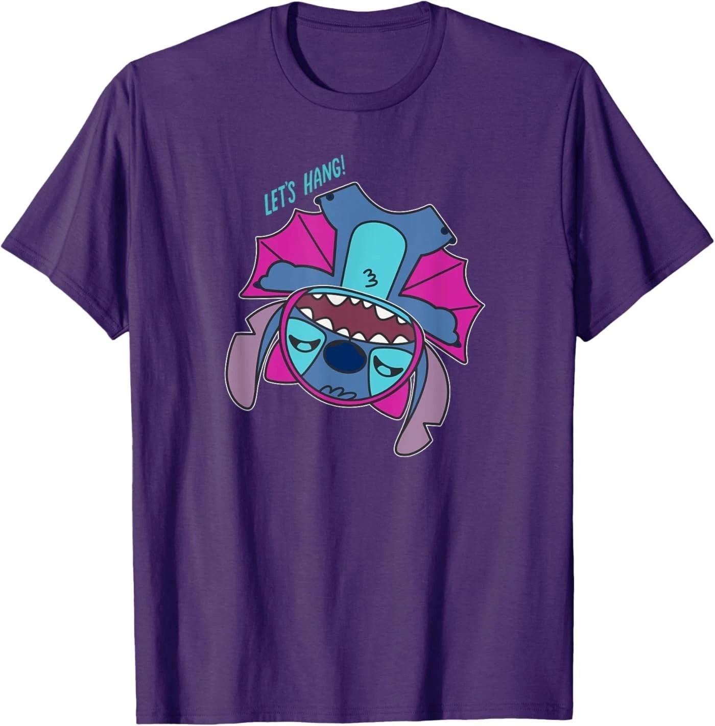 Stitch Halloween Bat Costume Let s Hang T-Shirt 3XL