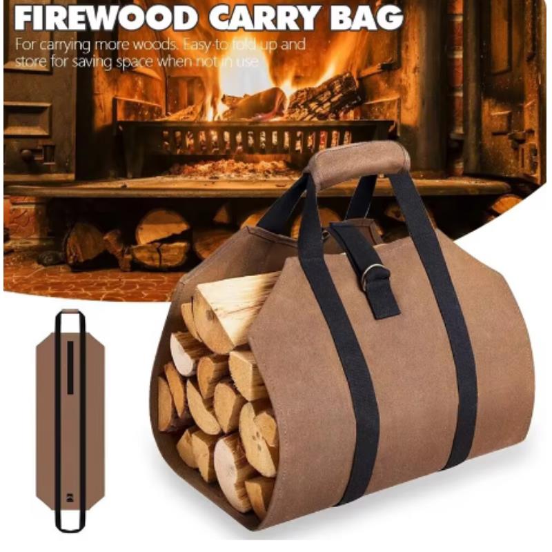 Tote Firewood Storage Bag Supplies Supersized Canvas Firewood Carrier Log Carrying Bag Handbags Wood for Log Carrier Fireplace