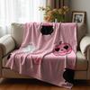 Pink Heart Disco Ball Soft Flannel Blanket Breathable Warm Throw for Office Car Sofa Kids Room Birthday Xmas Gift