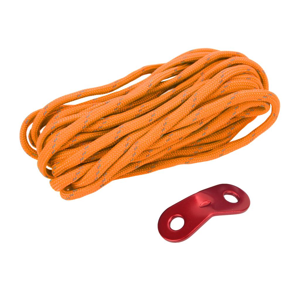 Reflective Guyline Tent Rope Thickened Windproof Camping Cord with Aluminium Alloy Wind Rope Buckle for Outdoor Camping