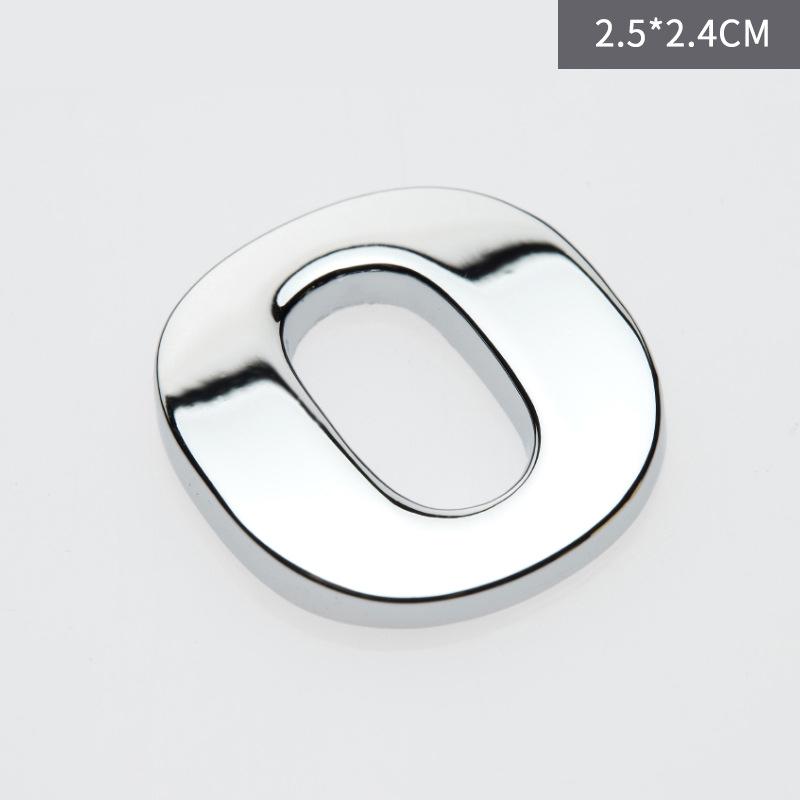 Custom 3D Car Number Alphabet Stickers Zinc Alloy Metal Chrome Emblem Scratch Proof Durable for Auto Badge Motorcycle Laptop Decor