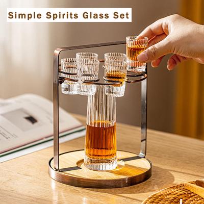 Sada 6oz kreativních skleniček na panáky, lehký luxusní dávkovač likéru, ideální na párty, domácí bar, venkovní kempování, jedinečné nápojové sklo