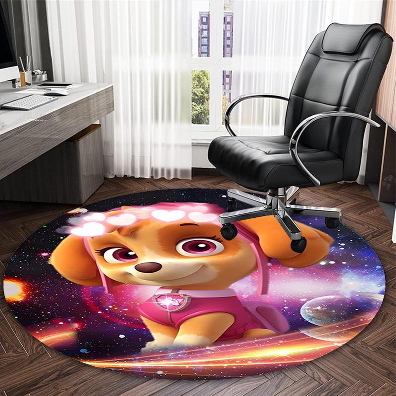 1pc Paw16 Carpet, Round Rug, Comfortable, Suitable for Entryways, Living Rooms, Office, And Bedrooms, Christmas Decoration