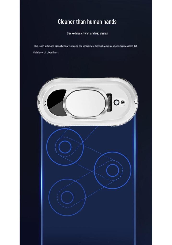 Automatic Window Cleaning Robot with Long Battery Life and Strong Suction