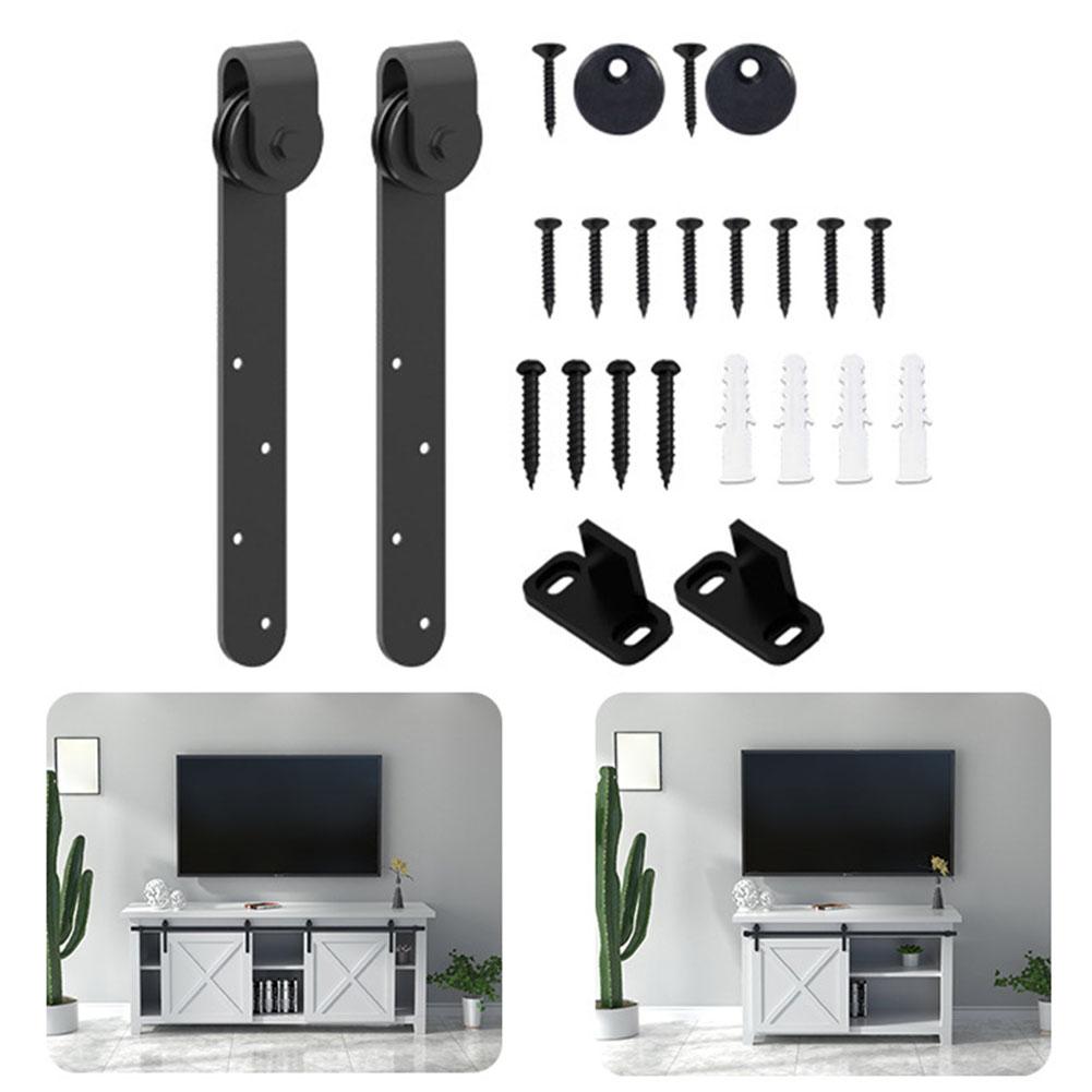 Cabinet Door Kit Barn Door Hardware Kit Small Space Solutions 23.7x5.5x4cm Compact Size Precision-Engineered Track