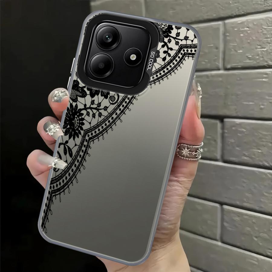 

Black Lace Patter Fashion Back Phone Cover Case for Xiaomi Redmi Note 14 11 12 Pro 11s Note 13 Pro Plus 12s Redmi Note 14 4G (Global)