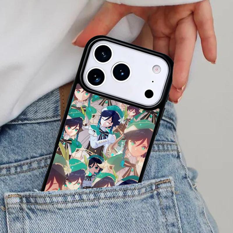 

Genshin Impact Venti Phone Case for iPhone 16e 15 14 13 12 17 Pro Max Plus Air 17pro Cover Coque iPhone 15 Plus