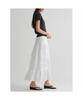 White Tiered Long Skirt