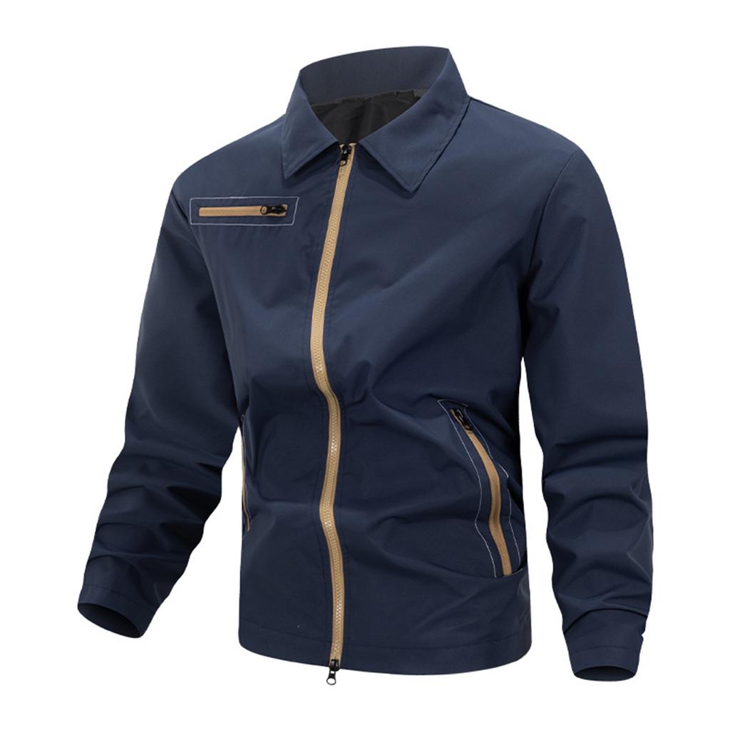 Men'S Loose Jacket Fashionable Multi Pocket Jacket