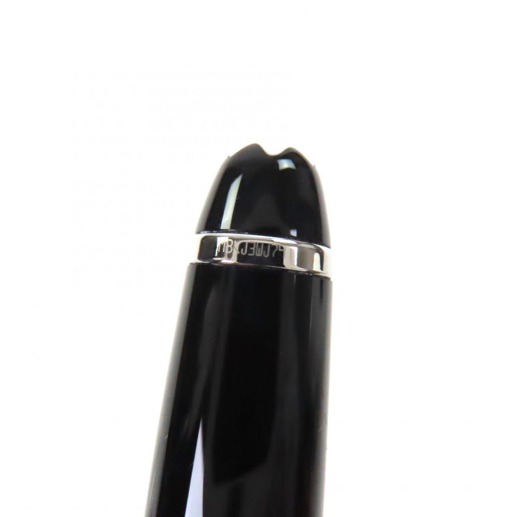 Great MONTBLANC Ballpoint Pen Meisterstück Classic Black Mens Platinum Line Used