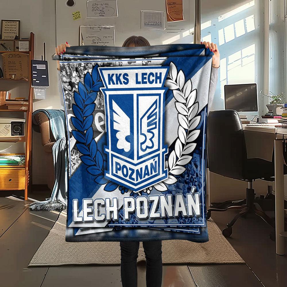 1PC Lech Poznan Patterned Flannel Blanket Suitable For All Seasons for Home Decor Warmth and Comfort Gifts Holiday Present