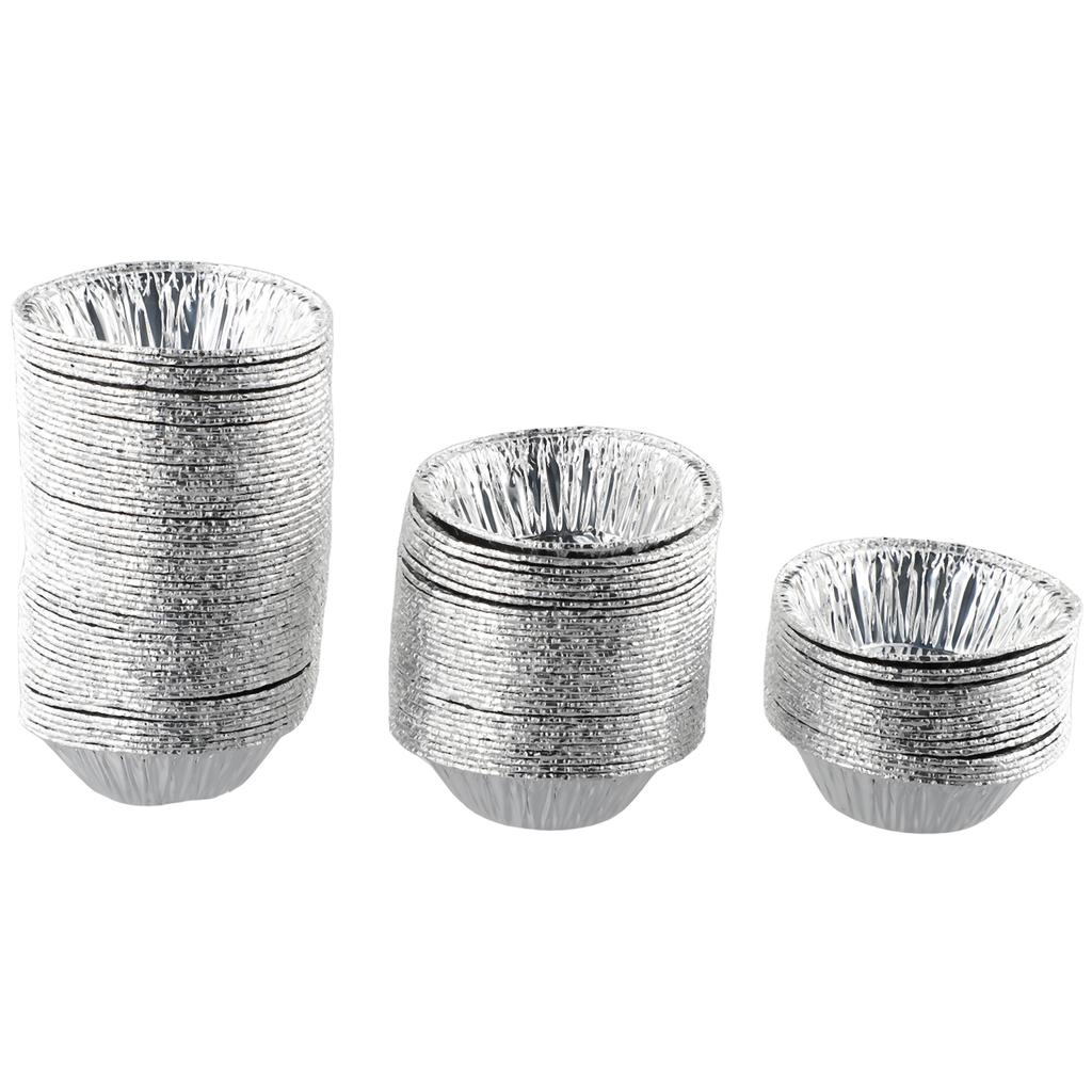 100 st-aluminium 3 folie tårtpanna engångs mini gryta paj bakplåtsform