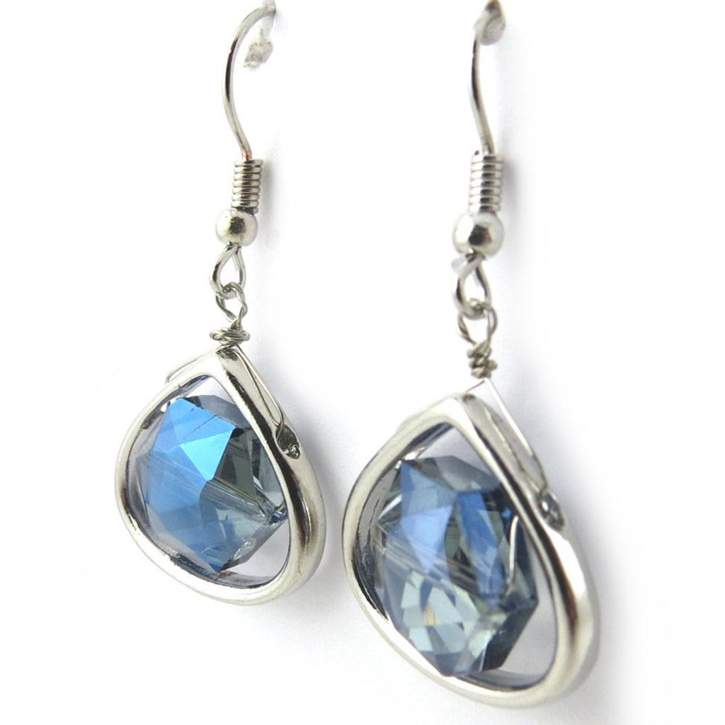Les Trésors De Lily [N1126] - Designer Earrings 'Sissi' Blue
