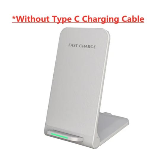 

60 Вт Бездротова зарядка Швидка зарядка Док-станція Підставка-тримач для телефону Пад Для телефону 14 13 12 11 білий