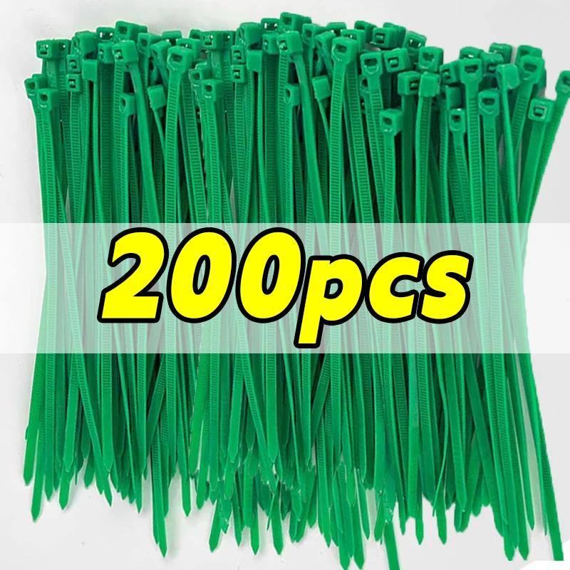 50/300pcs Garden Plant Vine Tree Shrubs Wires Self-Locking Nylon Zip Cable Ties Fixed Plant Fastening Ring Organizer Tools