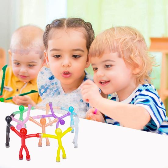 6Pcs Magnetic People Figure Fidget Toy Portable Stress Relief Colorful Magnetic Men