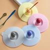 Cute Cup Cover Dustproof Silicone Glass Mugs Cap with Spoon Holder Airtight Seal Reusable Heat Resistant  for Glass Mugs