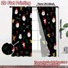 2pcs,Curtains Christmas Cartoon Modern Modern Curtains Yarn Curtains Thermal Insulation, and Room Darkening Functions Decorative