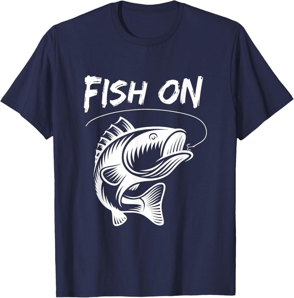 T-shirt Graphique Pêcheur Bass Pêche Poissons Homme Décontracté Manches Courtes
